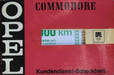 Opel Commodore Customer Servicebooklet 1968 (4569)